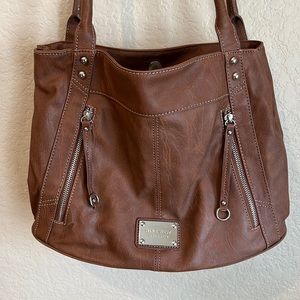 Vegan leather Nine West expandable tote